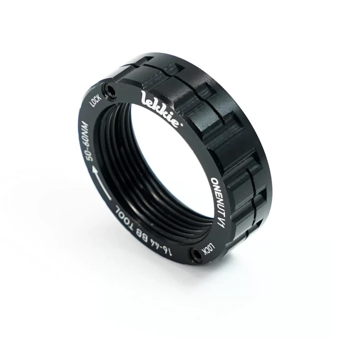 windmeile | Lekkie OneNut Verschlussring, Schwarz Rot Slick, kompatibel zu Bafang BBS Systeme, Befes