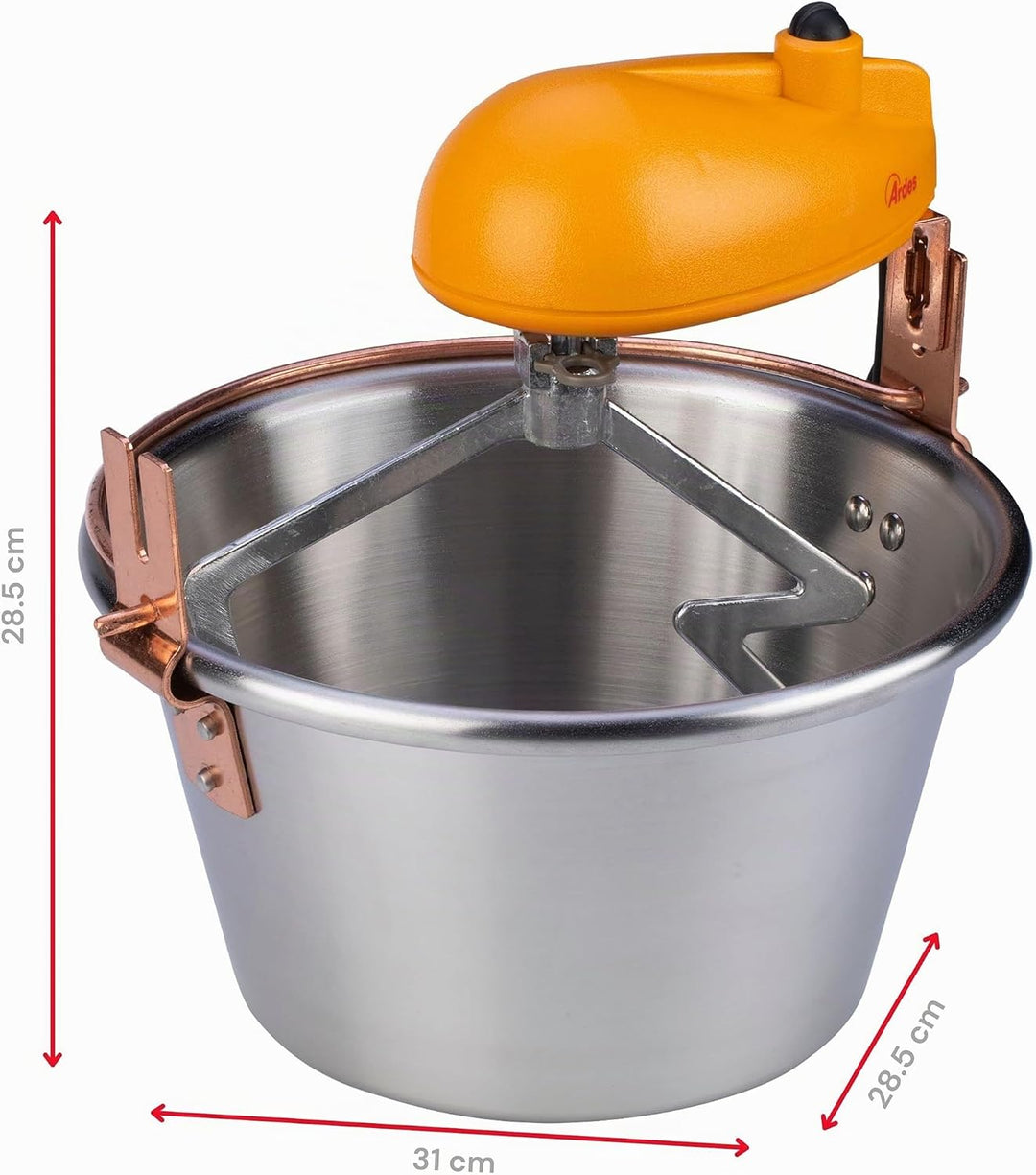 ARDES - AR24AM81 INOX-Kessel 28cm Durchmesser, Mischer für Marmelade Polenta, Ardes Mischerkessel fü