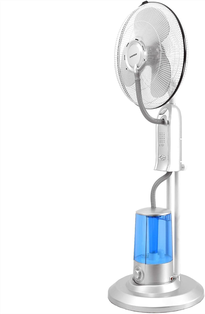 Syntrox Germany SVT-75W Ventilator mit Luftbefeuchter Oszillation Axialventilator Standventilator Wi