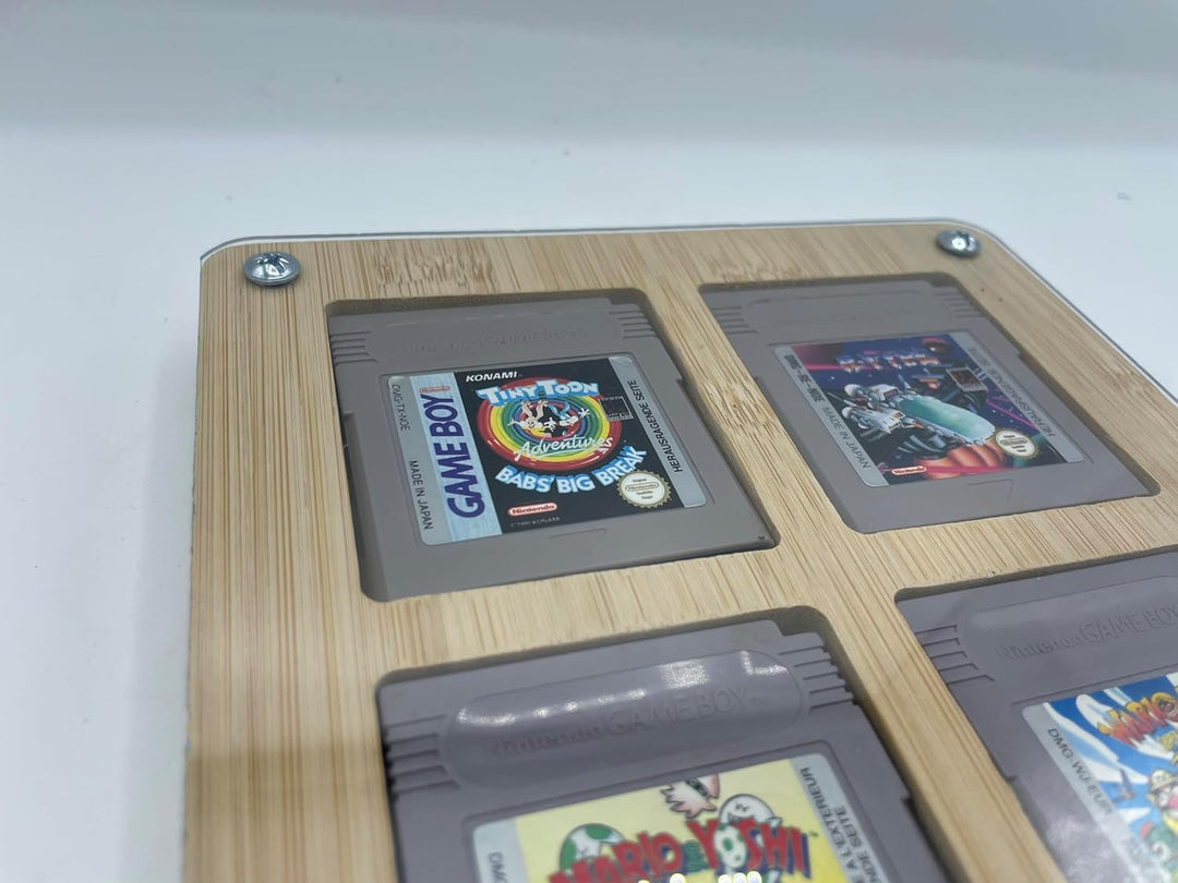 LiftWood Sammelrahmen Aufsteller für Vier Nintendo Gameboy Spiel Halter Display Setzkasten