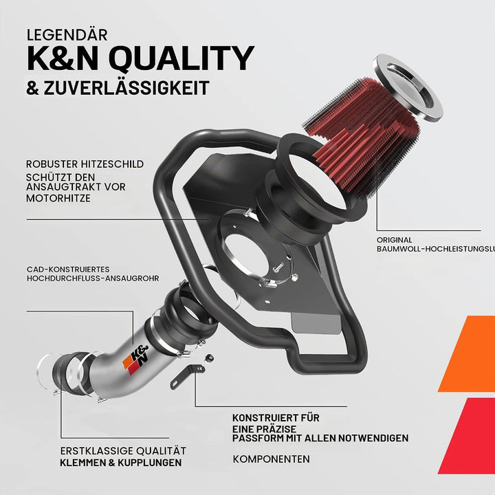 K&amp;N 57S-950 Waschbarer und wiederverwendbarer KFZ Hochleistungsluftfiltersystem