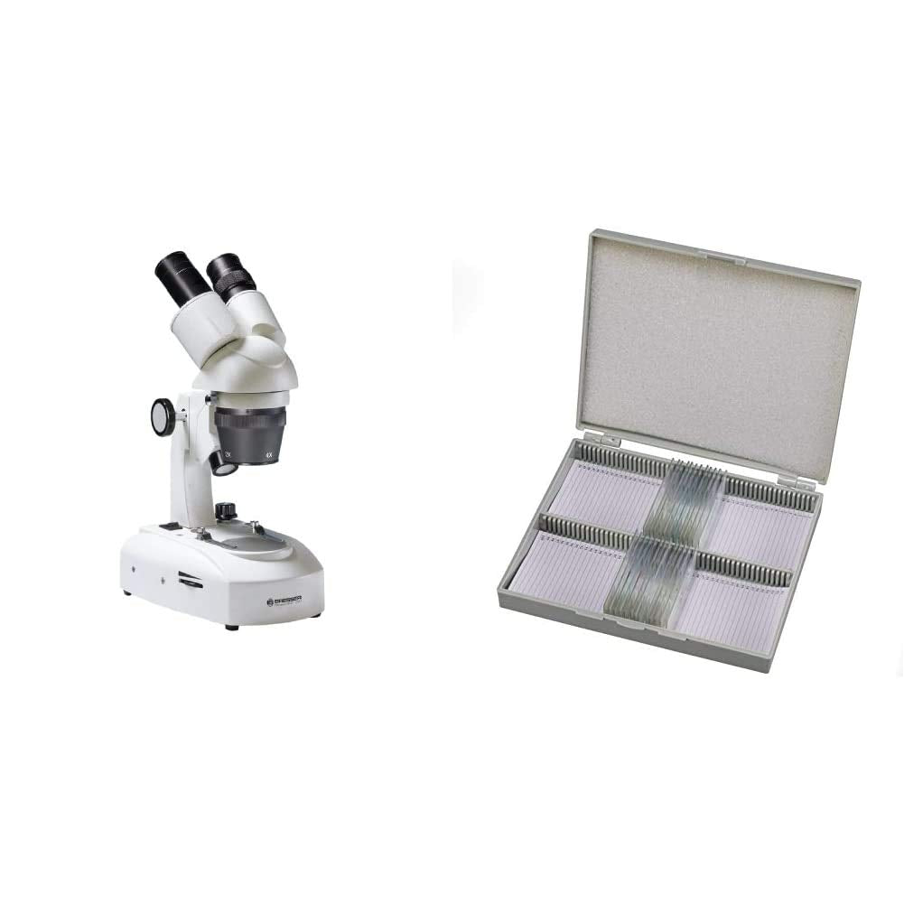 Bresser 3D Stereo Auflicht- Durchlicht Mikroskop Researcher ICD LED 20x-80x Vergrösserung &amp; Dauerprä