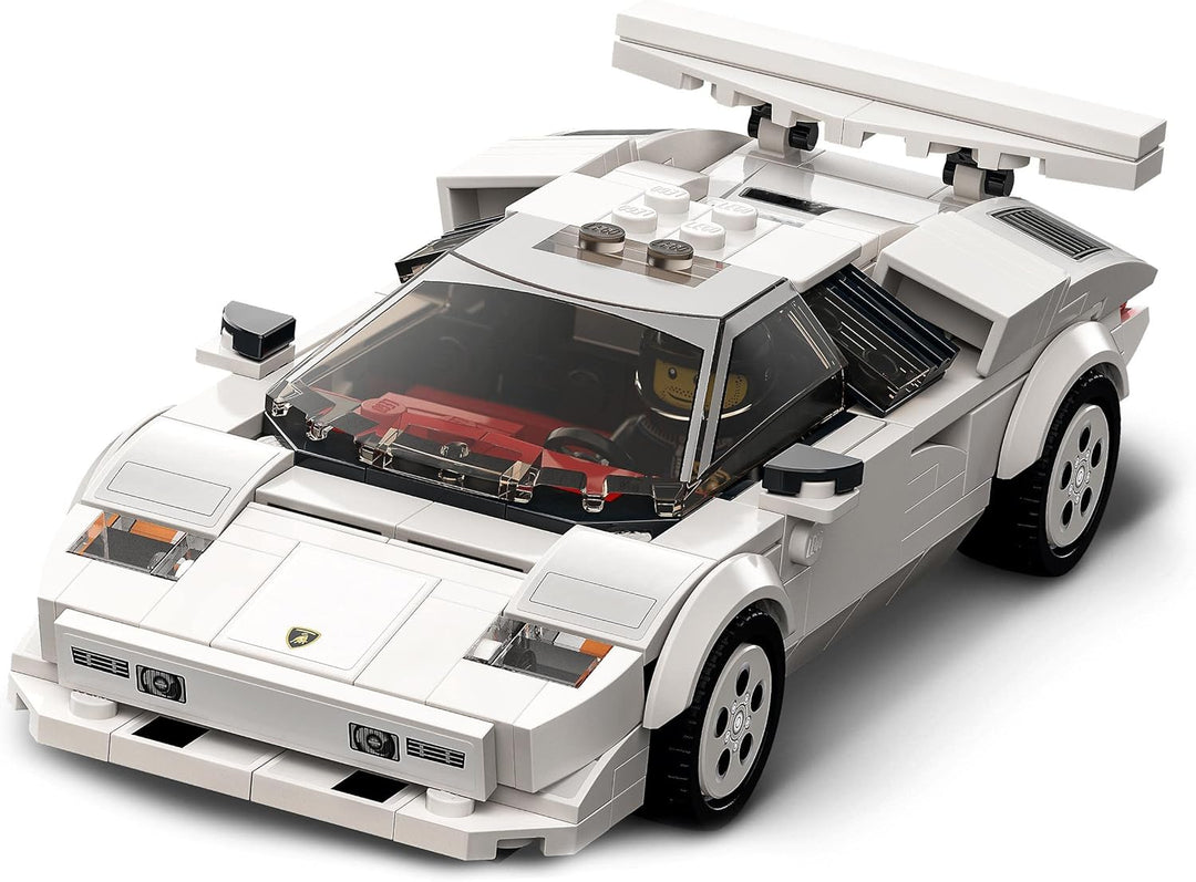 LEGO Speed Champions Lamborghini Countach Bausatz für Modellauto, Auto-Spielzeug mit Cockpit für 2 F