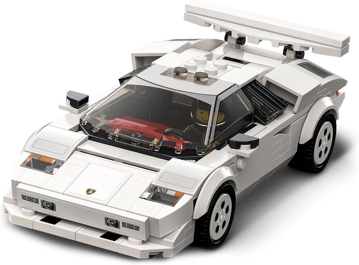 LEGO Speed Champions Lamborghini Countach Bausatz für Modellauto, Auto-Spielzeug mit Cockpit für 2 F