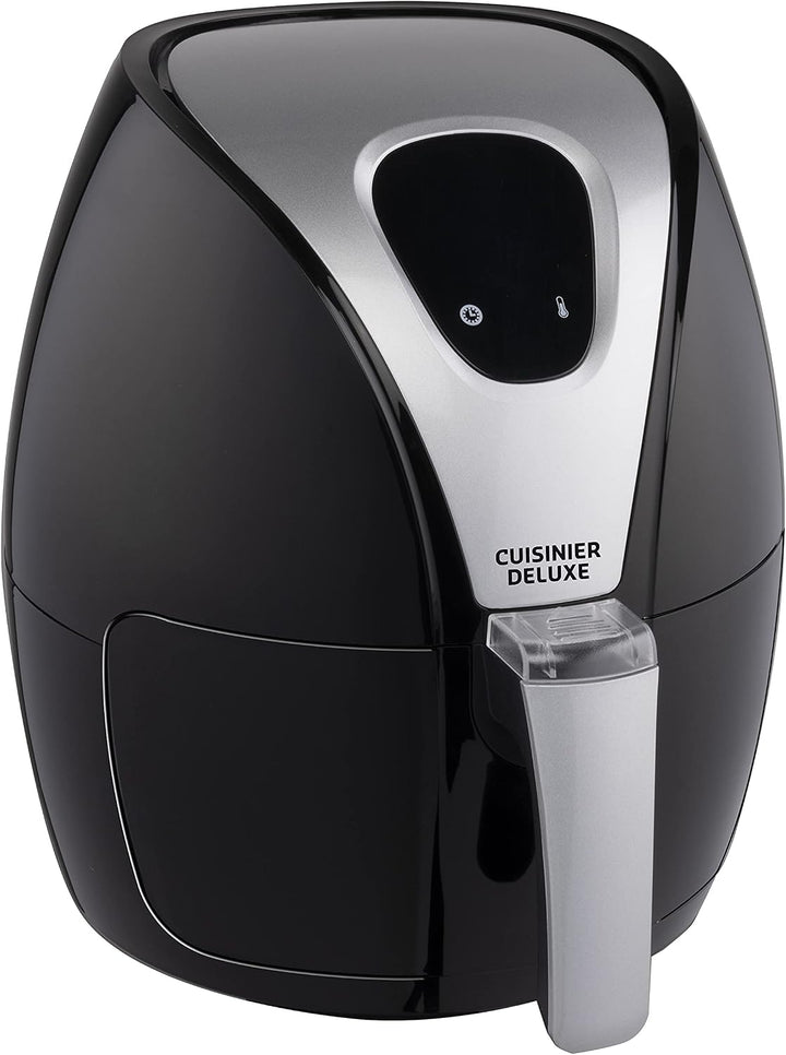 Cuisinier Deluxe Heissluftfritteuse 2,4 Liter 1300/1500 Watt Timer und Digitalanzeige Cuisiner Delux