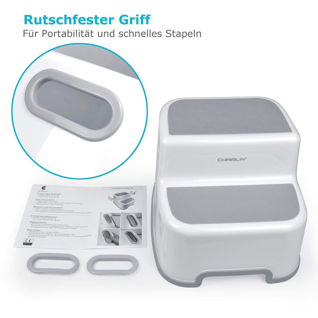 Tritthocker für Kinder – Chairlin Zweistufiger Tritt-Schemel Kinderschemel, Hocker für Kinder, Töpfc