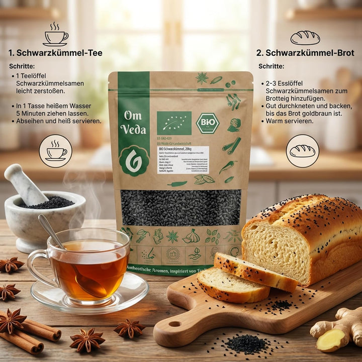 BIO Schwarzkümmel 1Kg Schwarzkümmelsamen ganz aus Ägypten Nigella Sativa | Organic Bio-zertifiziert