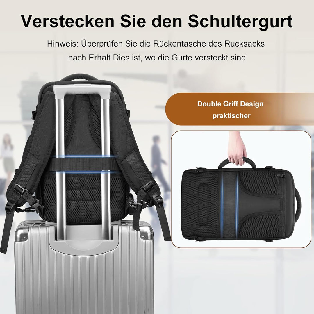 MATEIN Reiserucksack Handgepäck Flugzeug, Ryanair Handgepäck 40x20x25 Klein Rucksack Damen 20L, Erwe