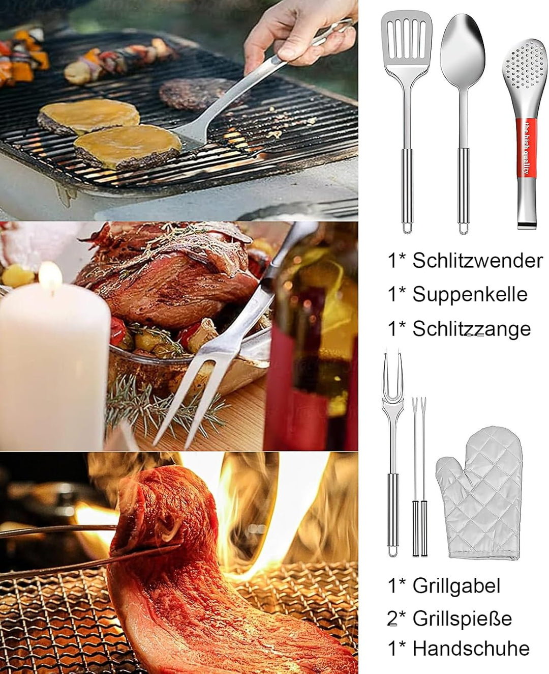 35 Stück Camping Kochutensilien Set, Camping Geschirr Set 4 Personen Camping Küchenset Outdoor Kochb