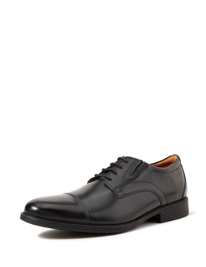 Clarks Herren Whiddon Step Slipper 39.5 EU Black Leather, 39.5 EU Black Leather