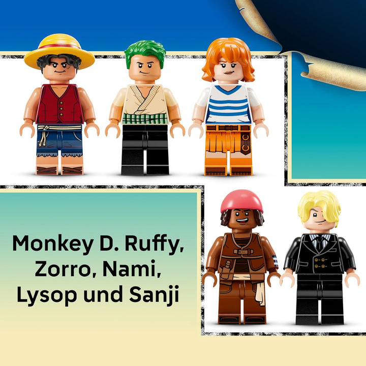 LEGO ONE Piece - Das Piratenschiff Flying Lamb (Going Merry) - Spielset mit 5 Minifiguren - inkl. Ru