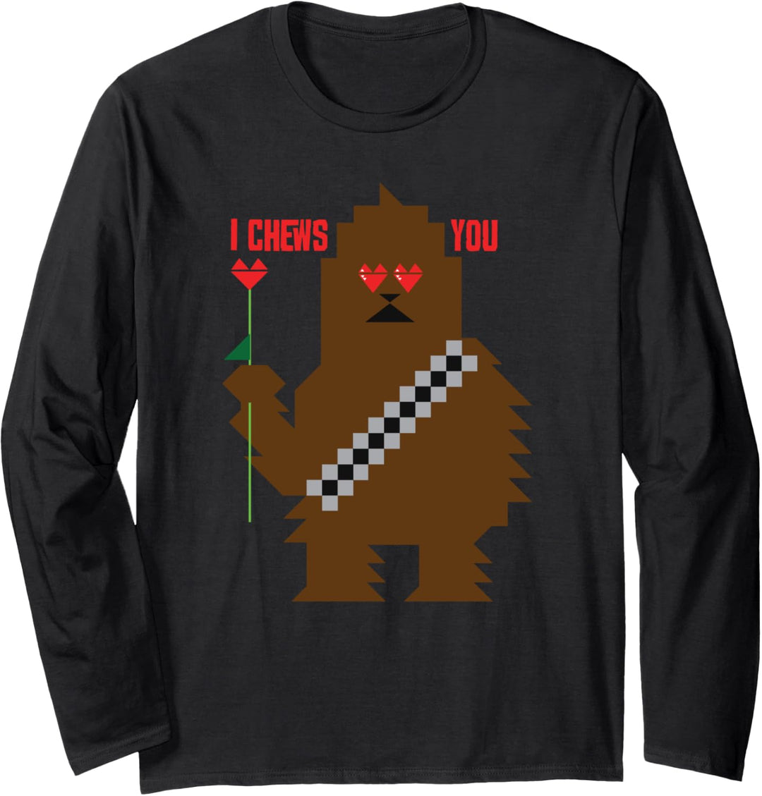 Star Wars Chewbacca I Chews You Valentine's Day Langarmshirt
