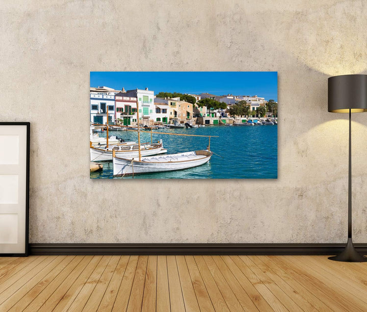 islandburner Bild auf Leinwand Majorca Porto Colom Felanitx Port In Mallorca Wandbild Poster Kunstdr