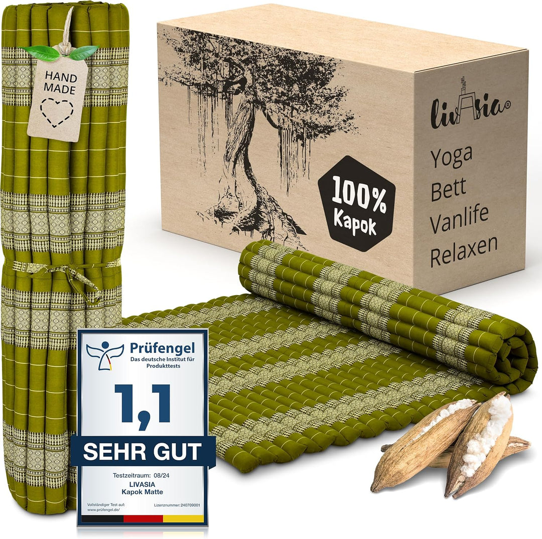 livasia Rollmatte Rollmatratze L-200x110x4,5cm, Gästebett Gästematratze 1 Person, Reisebett Kofferra