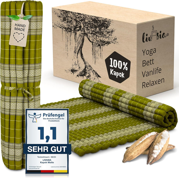 livasia Rollmatte Rollmatratze L-200x110x4,5cm, Gästebett Gästematratze 1 Person, Reisebett Kofferra