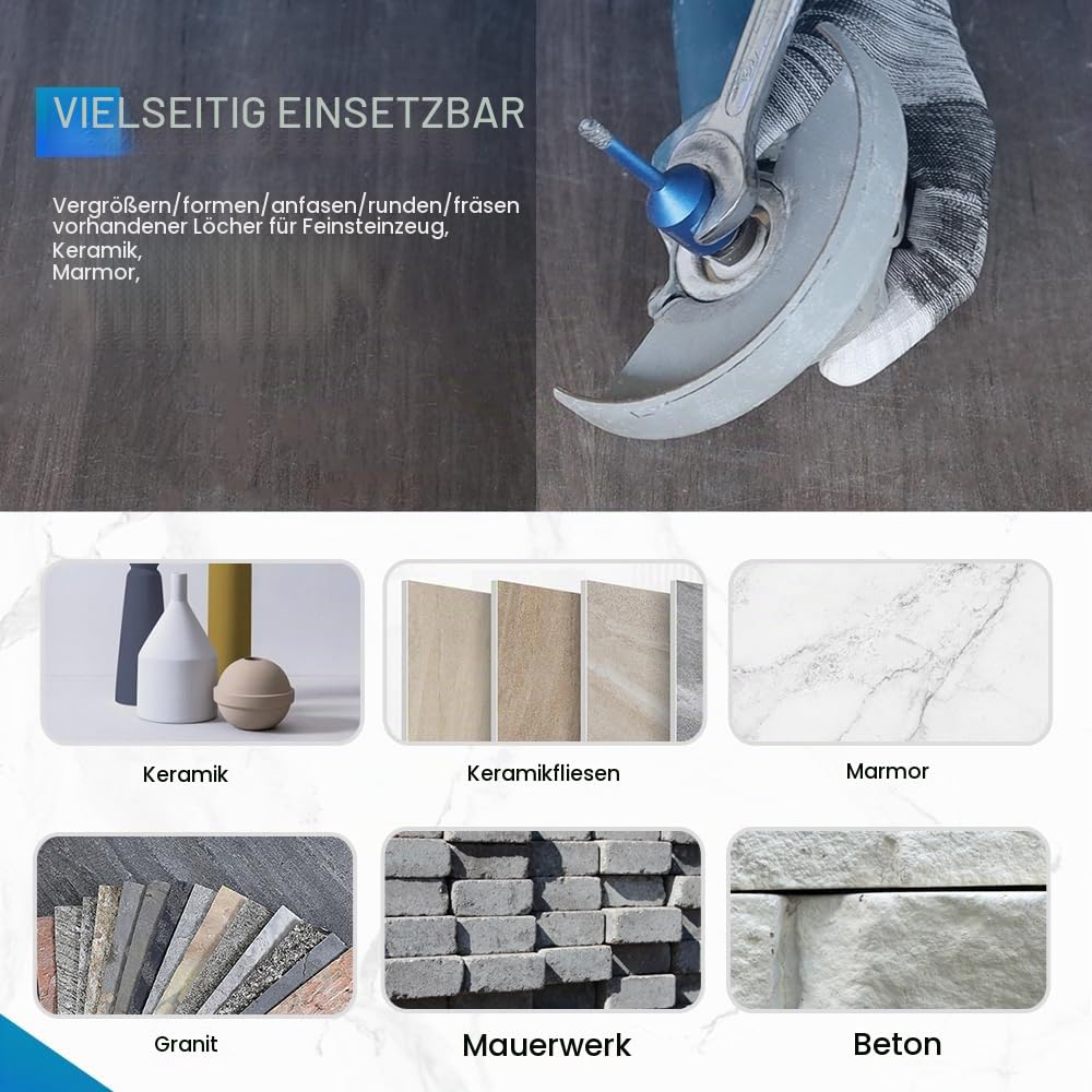 Diamant Fliesenbohrer Set - Diamantbohrer für Fliesen Porzellan Keramik Marmor Granit Bohrungen25&amp;50