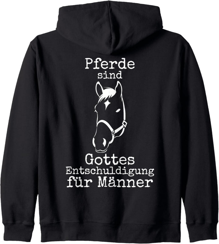 Pferde Sind Gottes Entschuldigung Für Männer Reiter Kapuzenjacke