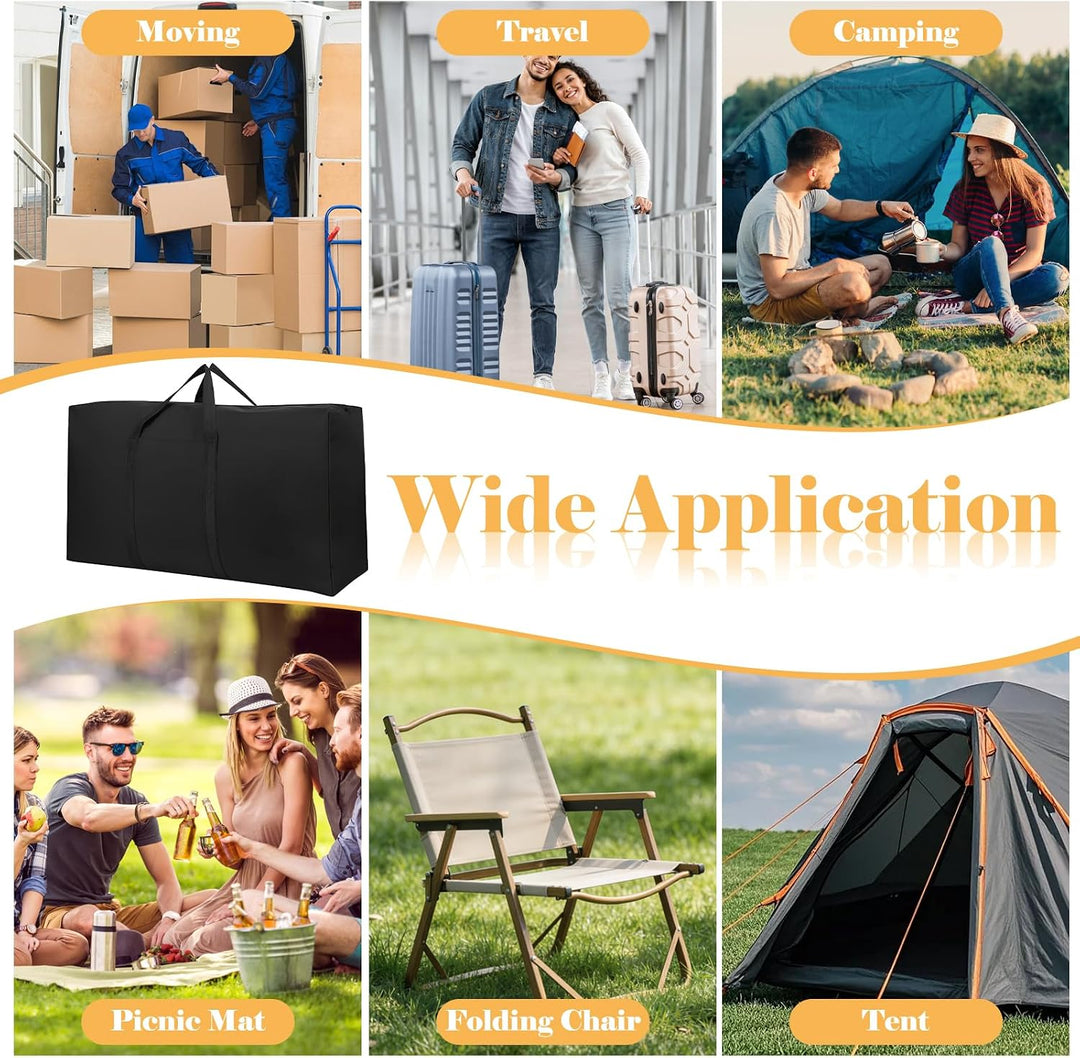 WOPPLXY Aufbewahrungstasche 6er Set, 180L, Schwarz, 100x60x30 cm | 6 extra grosse 180L Taschen aus O
