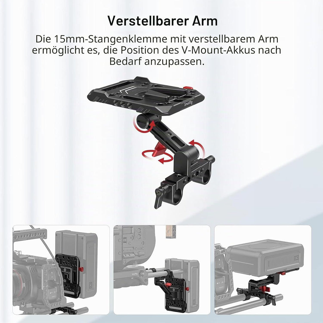 SMALLRIG V Mount Batterieplatte Baterry Plate mit verstellbarem Arm - 2991