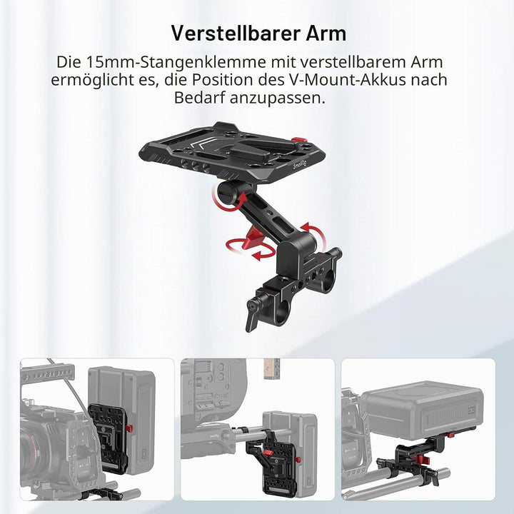 SMALLRIG V Mount Batterieplatte Baterry Plate mit verstellbarem Arm - 2991
