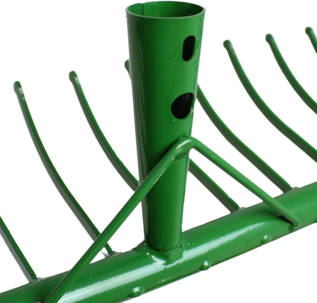 Rekord Heurechen mit 22 Zinken Breite 80 cm aus Stahl, pulverbeschichtet - ohne Stiel, Laubrechen, R