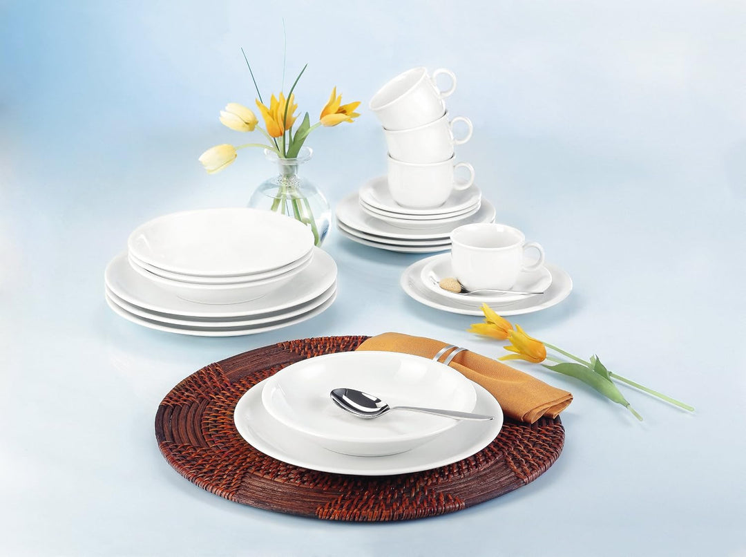 Suppenteller 22 cm Fahne 6 Stück Compact weiss uni 00007 von Seltmann Weiden