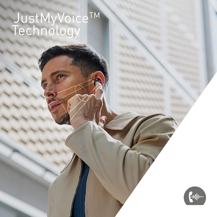 Technics EAH-AZ80E-S kabellose Ohrhörer mit Noise Cancelling, Multipoint Bluetooth 3 Geräte, bequeme