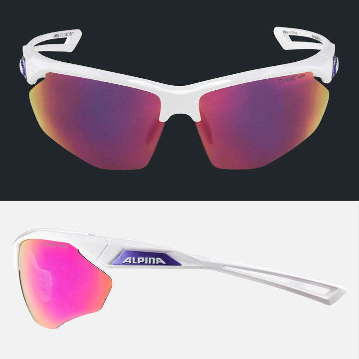 ALPINA NYLOS HR - Verspiegelte und Bruchsichere Sport- & Fahrradbrille Mit 100% UV-Schutz Für Erwach