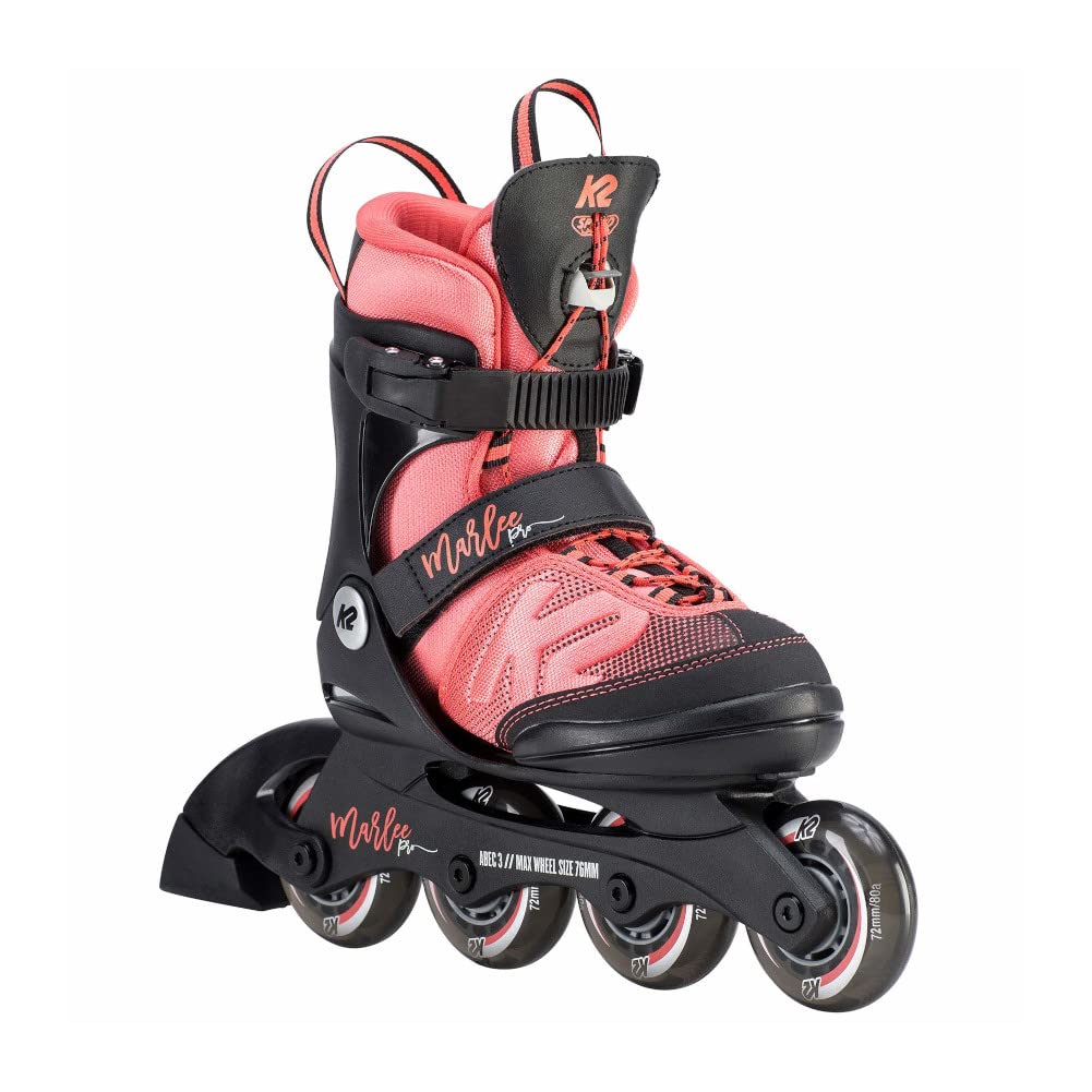 K2 Mädchen Inline Skates MARLEE PRO - schwarz-rosa - 30D0222.1.1 S (EU: 29-34 / UK: 10-1 / US: 11-2)