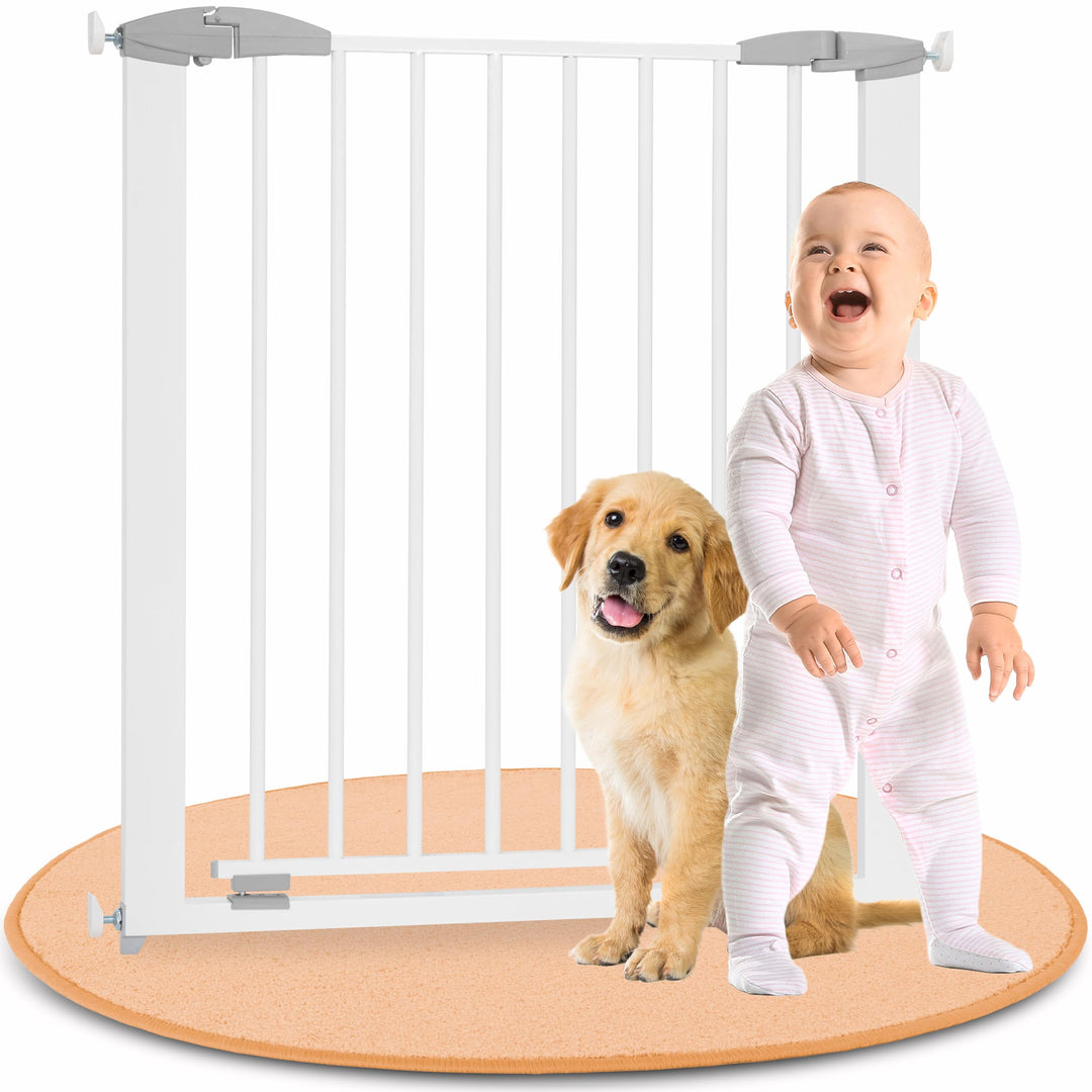 ib style Türschutzgitter Yael für Babys 73,5-81,5 cm - Ohne Bohren, Treppenschutzgitter zum Klemmen,