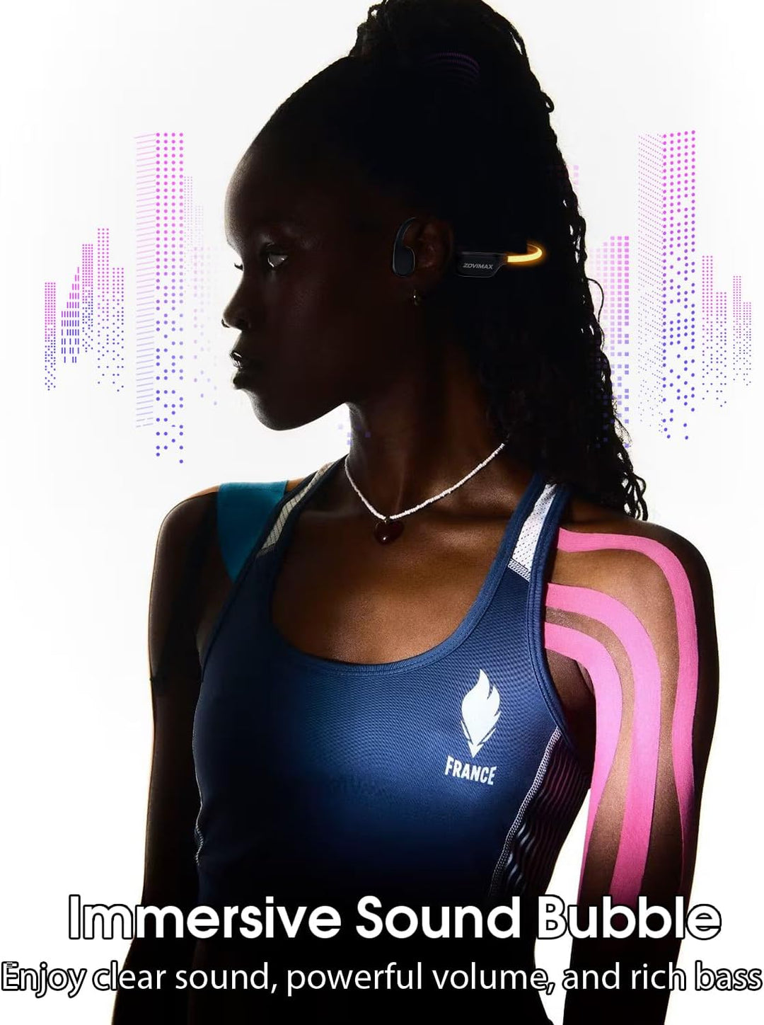 Knochenschall Kopfhörer Bluetooth 6.0 mit LED-Sicherheitslicht, Open Ear Sportkopfhörer Bluetooth mi