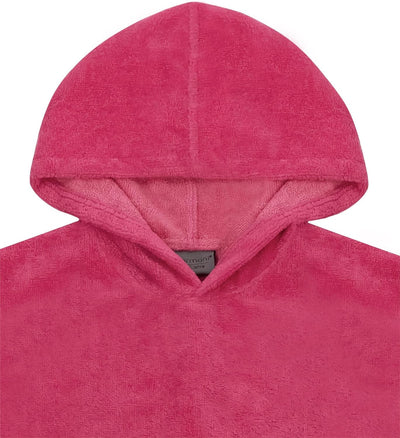 normani Kinder langarm Badeponcho - Frottee Kapuzenhandtuch für Jungen und Mädchen 0-2 Jahre Rosa, 0