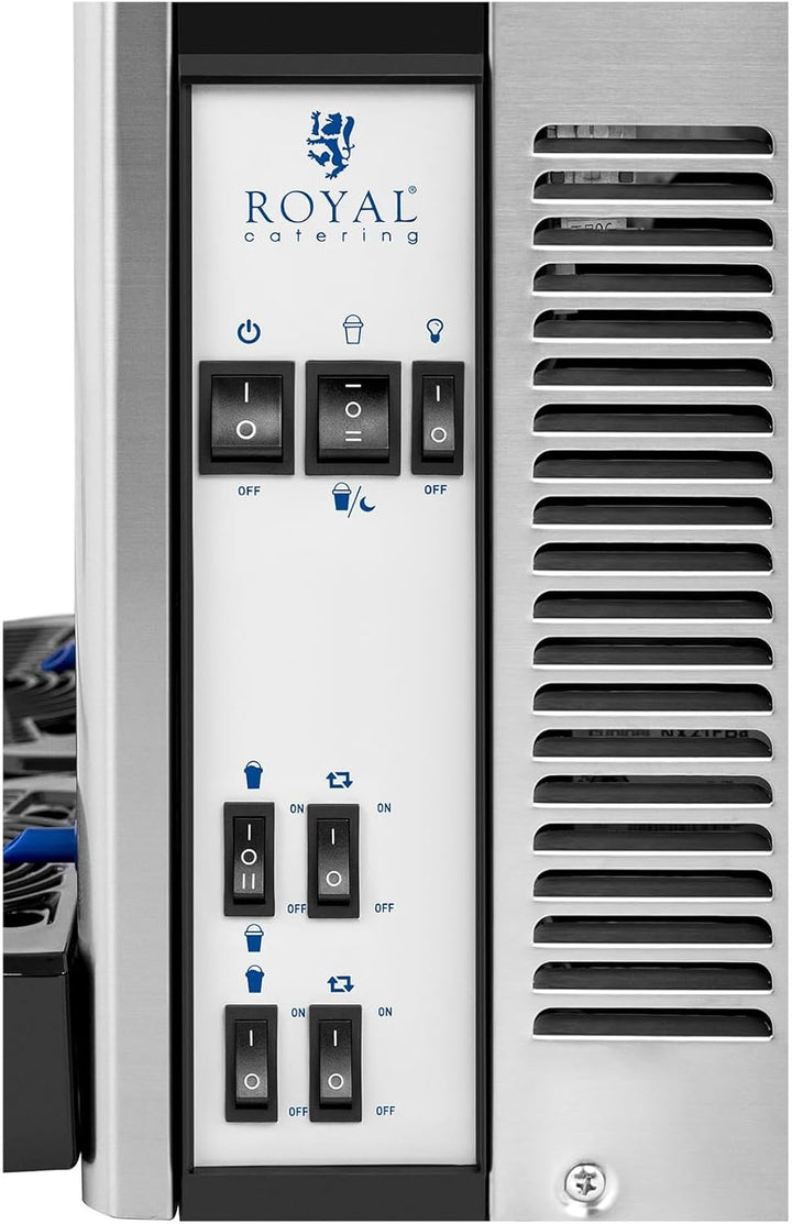 Royal Catering RCSL 2/10 Slush-Maschine 2 x 12 l LED 600 W Nachtmodus Slush Ice Maschine Slush Eis M