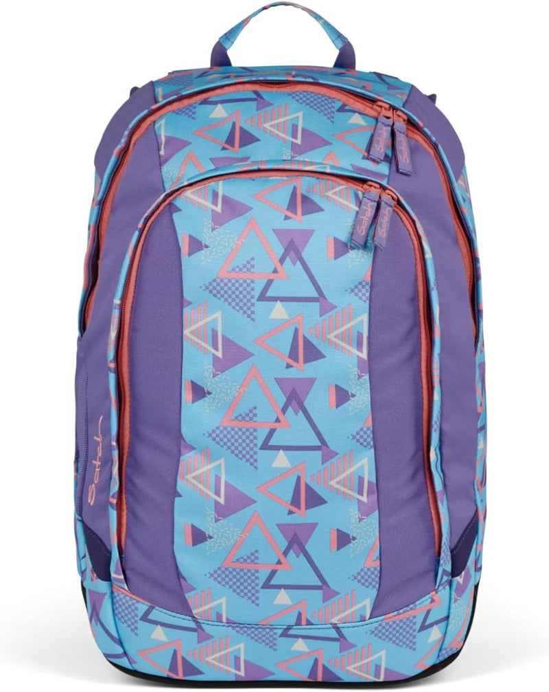 satch air Schulrucksack ab 5. Klasse gepolstert 26L Stauraum standfest Laptopfach 80s Dance - Hellbl