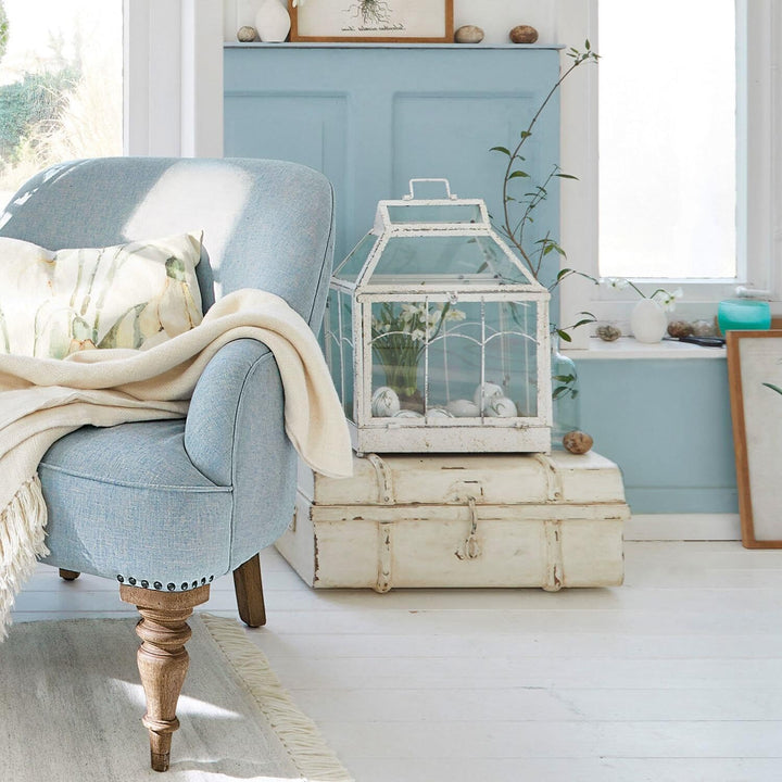 LOBERON® Laterne Couriar, individuell befüllbar, handgemachtes Shabby-Finish, Deko-Objekt mit Vintag