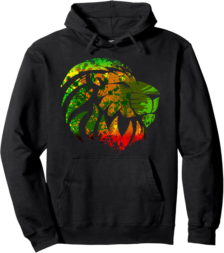 Rastafarian Rasta Reggae Löwe Äthiopischer Rasta Löwe Pullover Hoodie