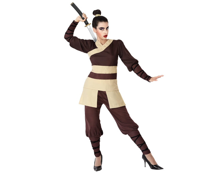 ATOSA Damen 66093 Chinesischer Krieger Kostüm XL Frau Braun, Marrón