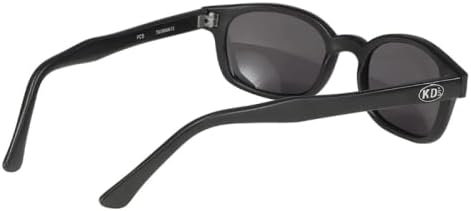 KD's - Sportliche und Motorrad-Sonnenbrille, mattschwarz, X 10010 – Herren & Damen - Smoke - Schwarz