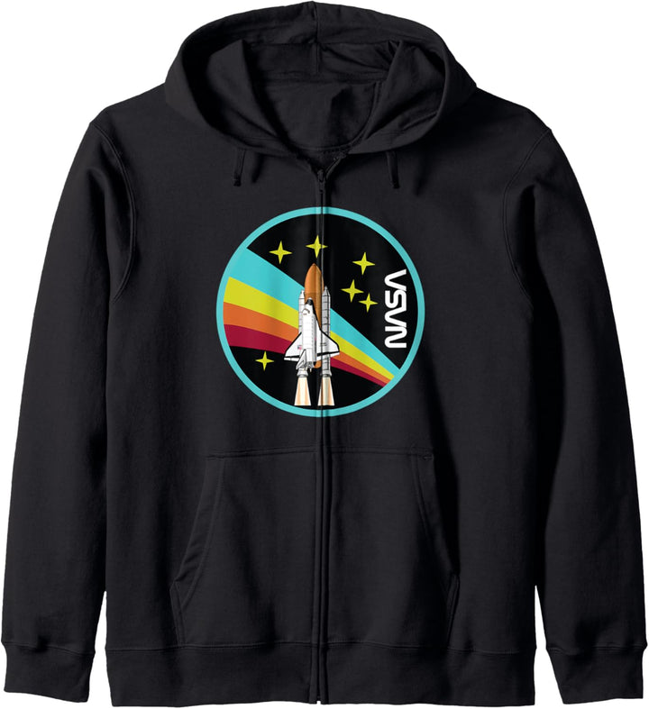 NASA Shuttle Launch Into Rainbow Graphic Kapuzenjacke