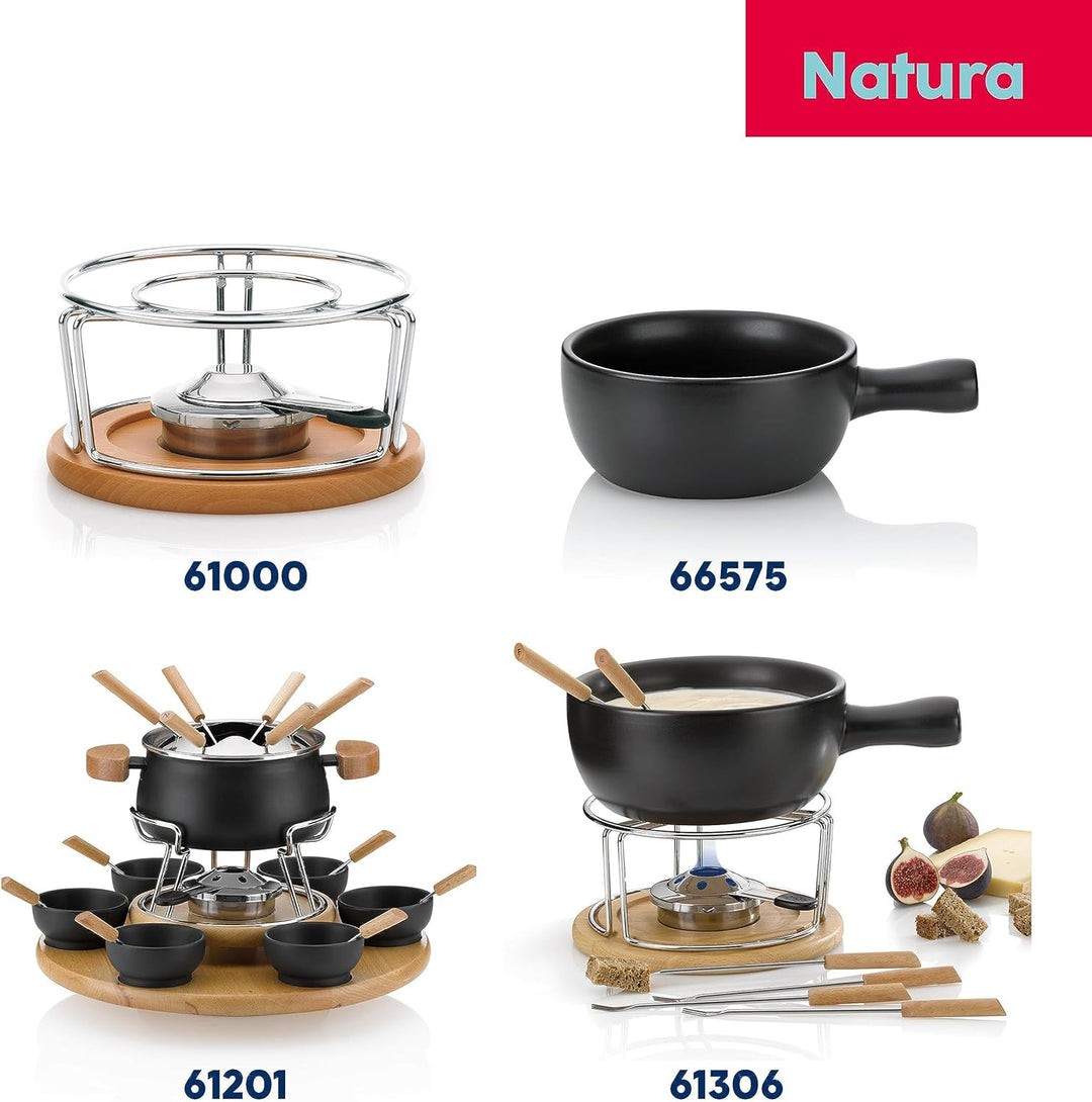 kela Käsefondue Rechaud mit Pastenbrenner NATURA, Metall Stövchen für Fondue verchromt, Brennpastenb