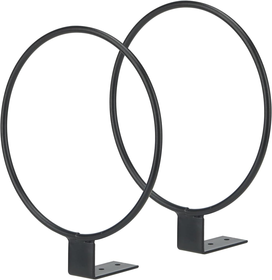 MUNGHOK 6 Stück 15cm Wandhalterung Blumentopf Schwarz, Wand Blumentopfhalter Ring Wandmontage Pflanz