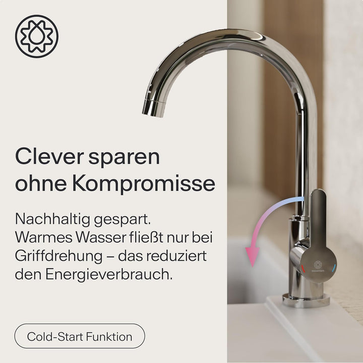 Wasserwerk Küchenarmatur WK5 | Wasserhahn Küche | Armatur Spültisch | Mischbatterie für die Küche |