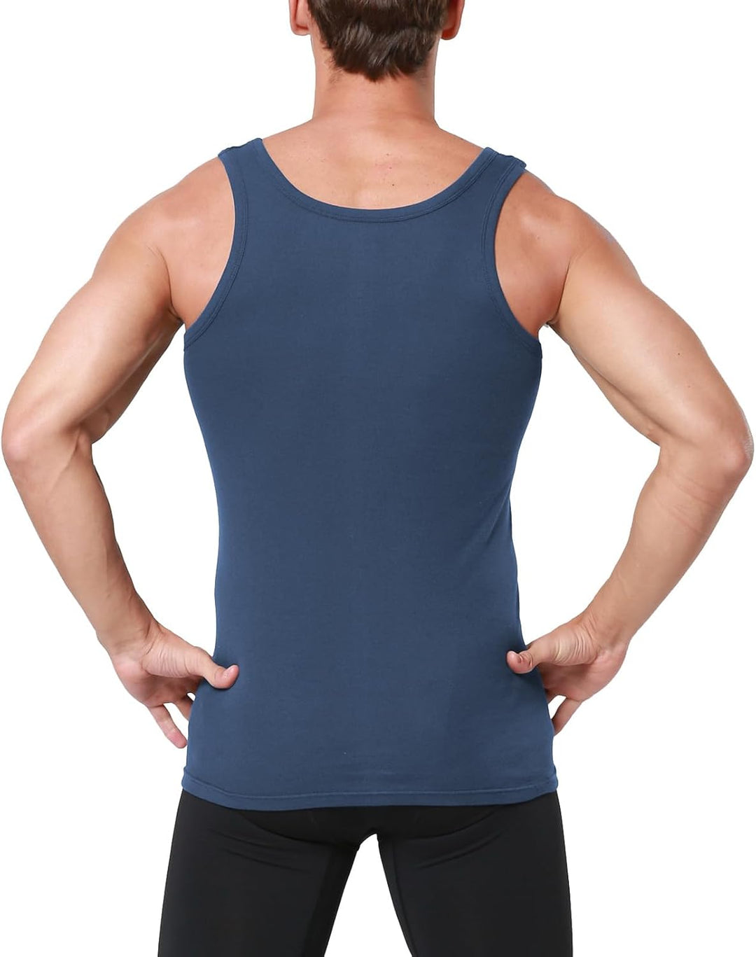 Unterhemd Herren 3/5er Pack Tank Top Baumwolle Männer Schwarz Weiss Mehrfarbig M 1 Schwarz + 1 Weiss