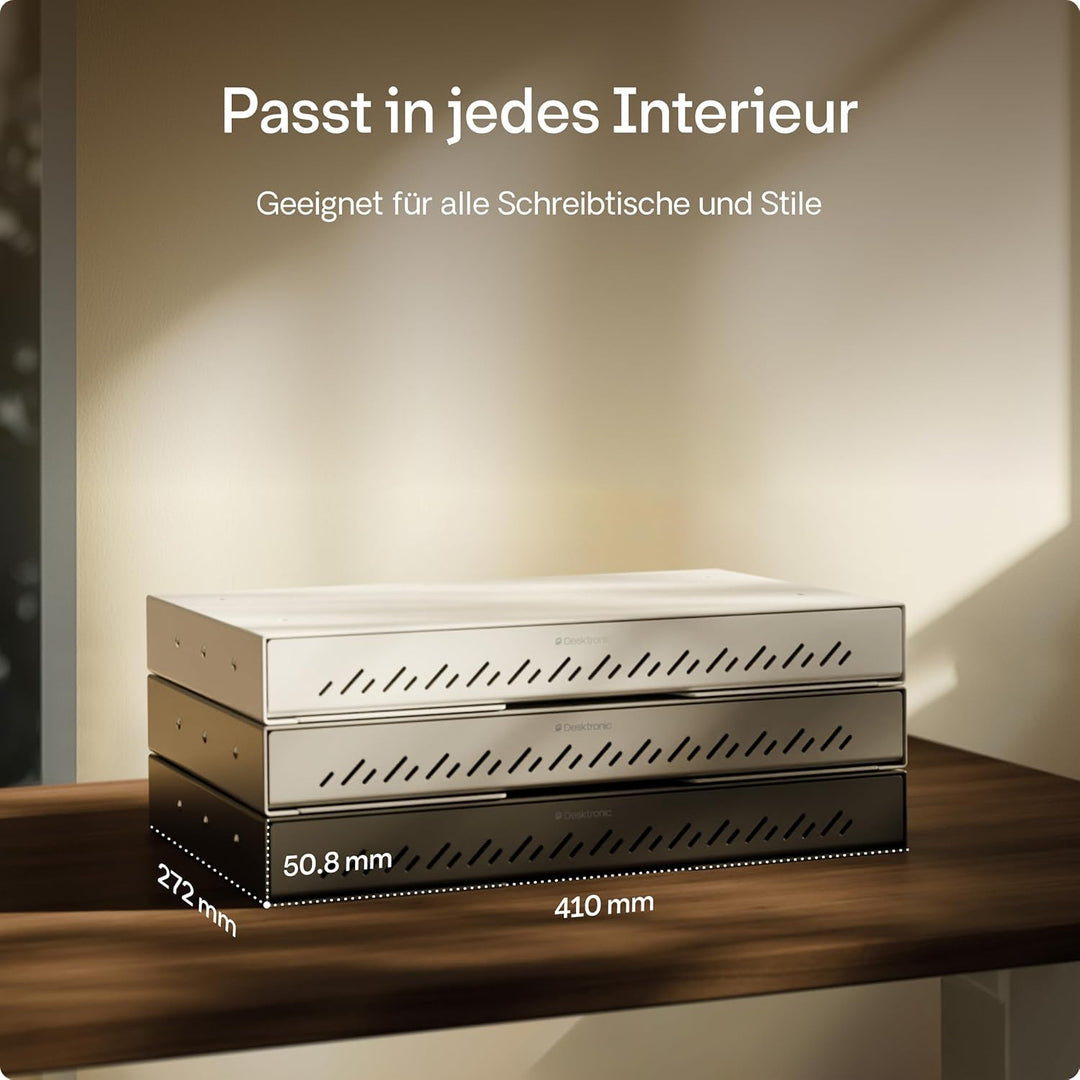 Desktronic Schreibtisch-Organizer, Untertisch-Aufbewahrungsbox, Schreibtisch für Büro Schule Homeoff