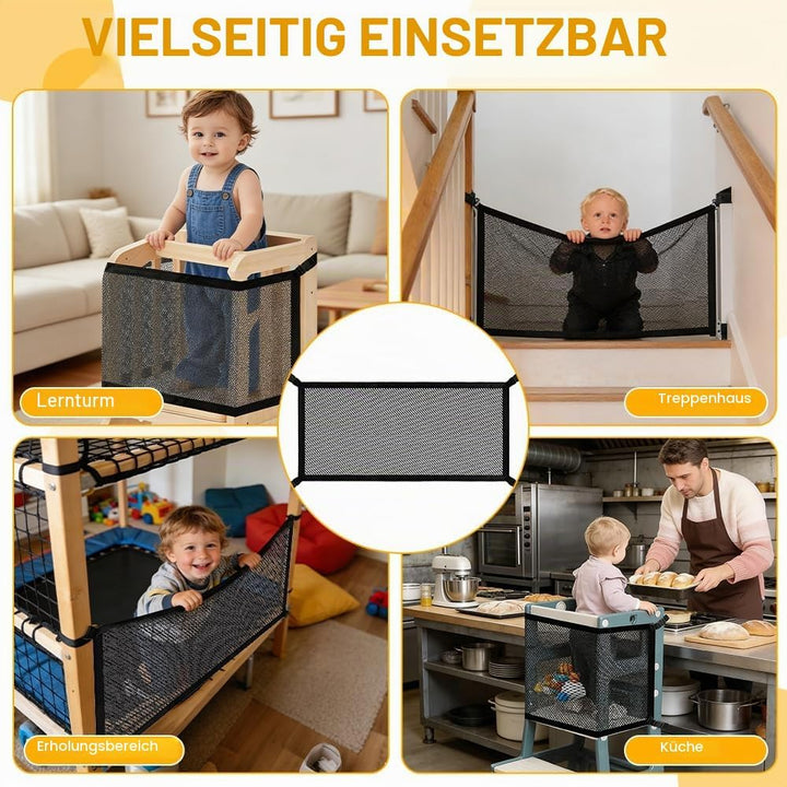 Sicherheitsnetz für Kleinkinderturm, SGZIOO Schutznetz für Lernturm & Küchenhelfer Tritthocker, Sich