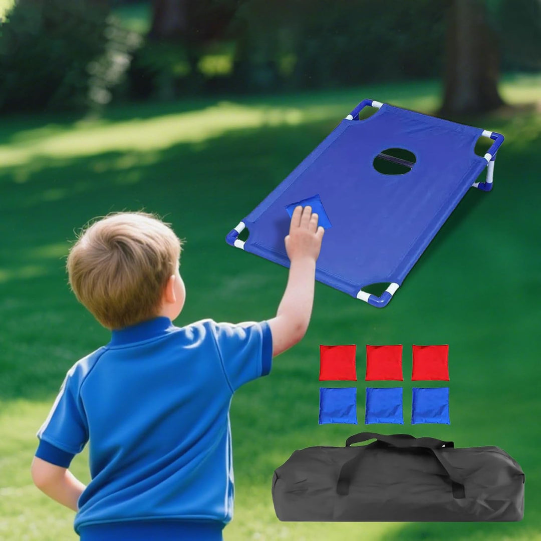 Cornhole Spieleset,Corn Hole Spiele für Erwachsene - Mit 6 Bohnensäckchen Und 58 X 51 cm Spielbrett