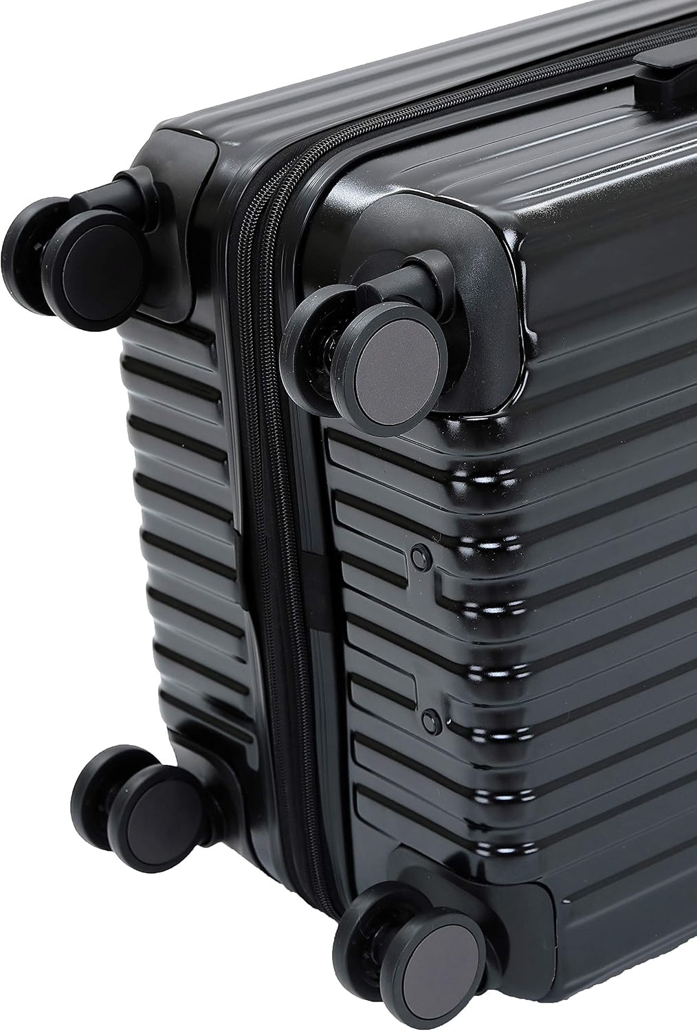 M816 TSA-Schloss Koffer Reisekoffer Trolley Kofferset Hardschale Boardcase (Black, Grosser Koffer) S