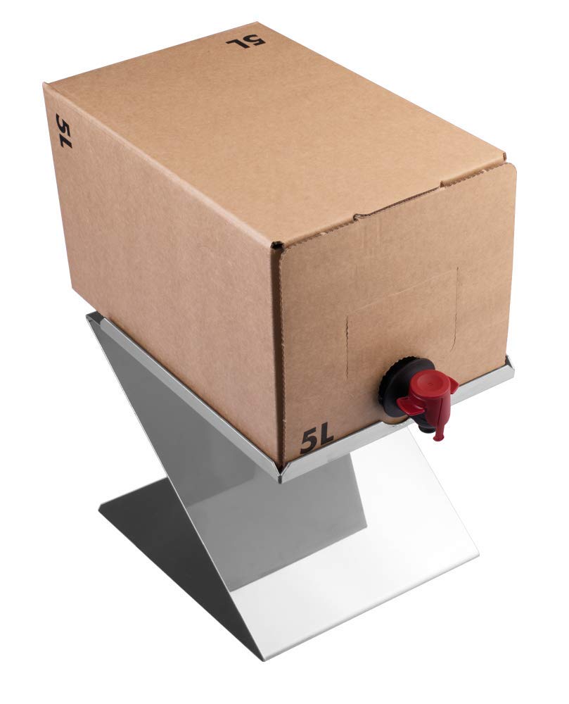 Lares Halter für Getränkeboxen - Ideal für 5 Liter Bag-in-Box Systeme - aus rostfreiem Edelstahl - M