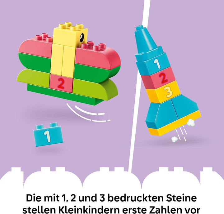 LEGO DUPLO Classic Bunte Kreativbox - Lernspielzeug zur Förderung der Feinmotorik für Kleinkinder -