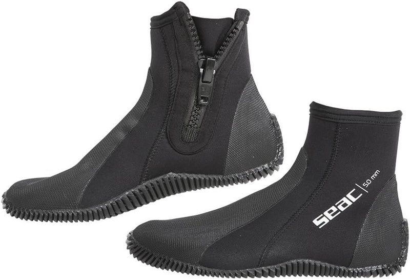 Seac Regular Boot - kurzer, 5 mm starker Neopren-Tauchstiefel mit halbstarrer Sohle und Fersen- sowi